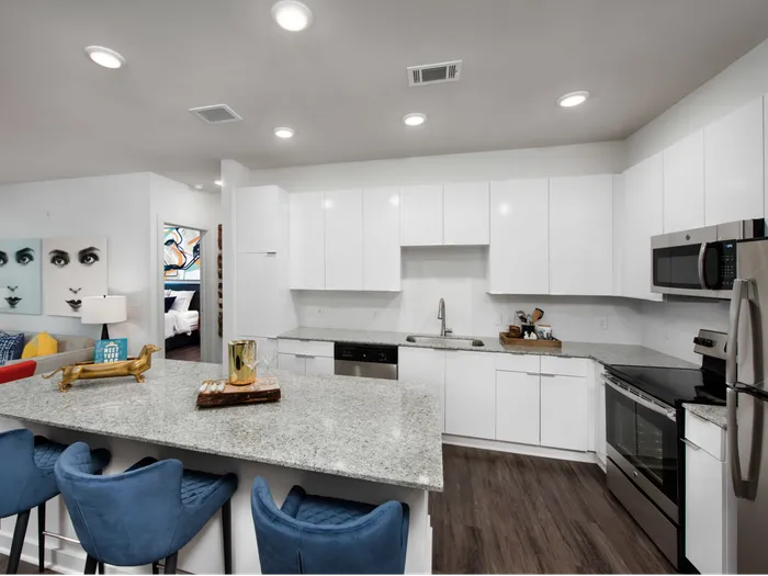 furnished kitchen in apartment