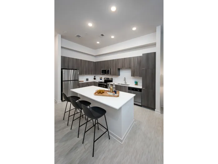 furnished kitchen in apartment