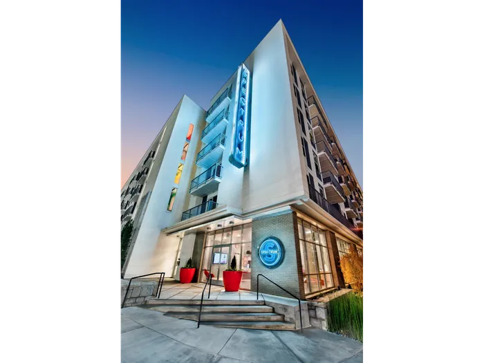 apartment building at nighttime