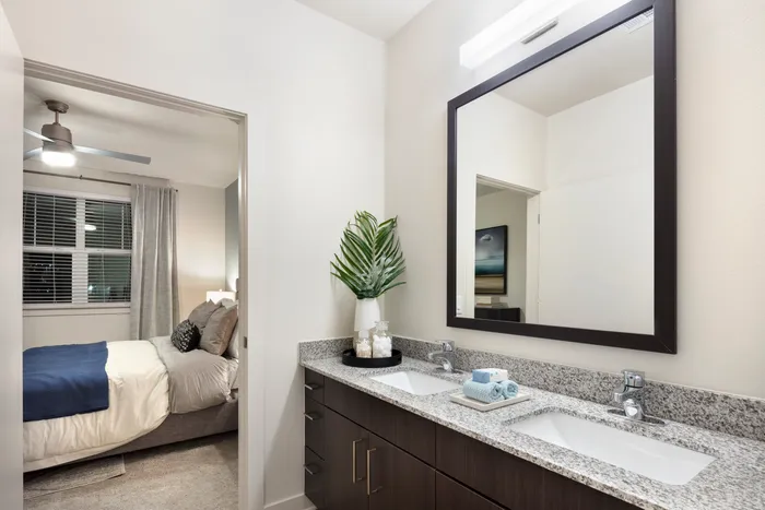 furnished bathroom of apartment