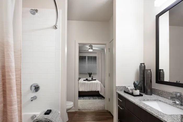 furnished bathroom of apartment
