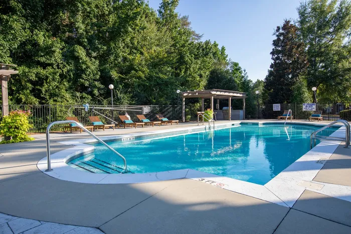 Pool area on a sunny day