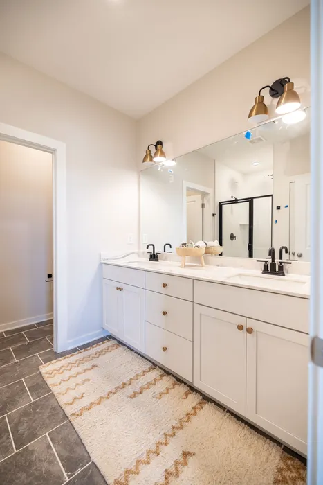 Primary bathroom with double vanity