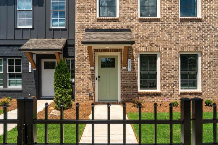 Exterior of community front doors on a sunny day