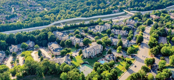 Aerial view of community