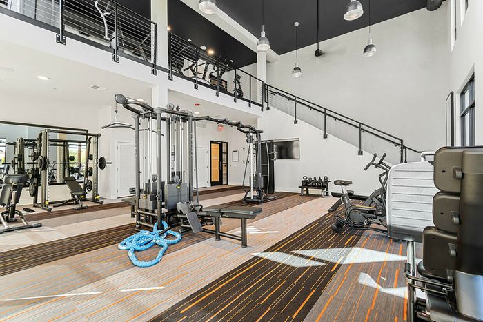 furnished fitness center with equipment