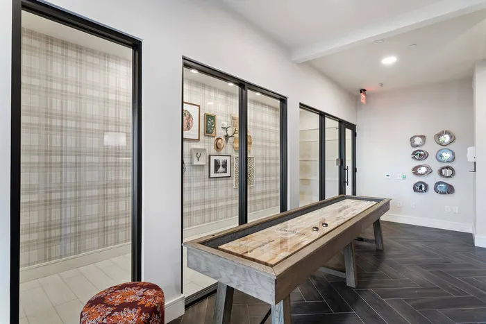 gaming table in furnished clubhouse