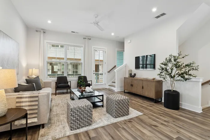 furnished living area with seating in home