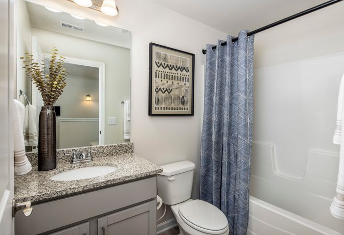 furnished bathroom in single-family home