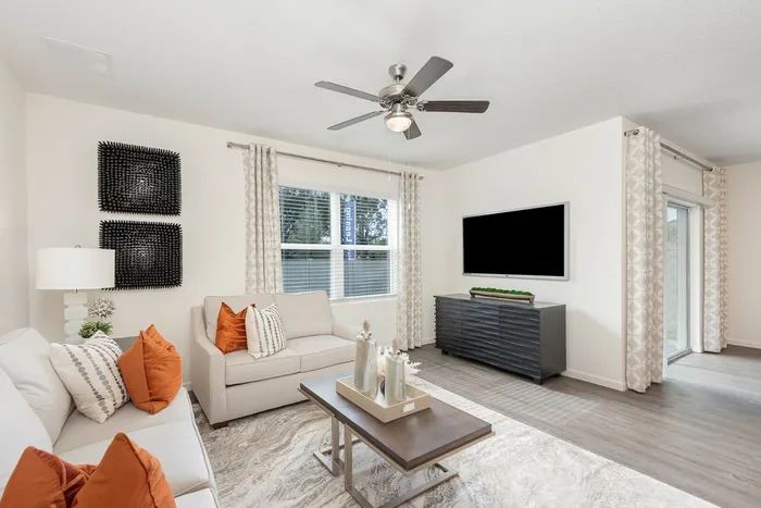 furnished living area in home