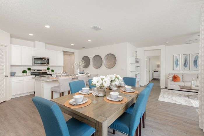 furnished kitchen dining area in home