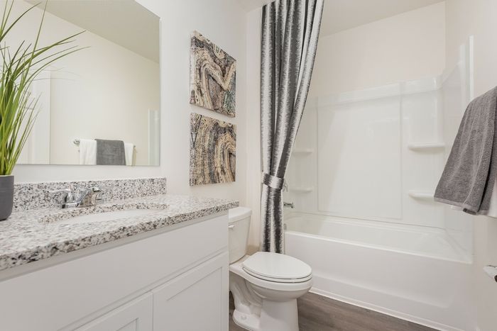 furnished bathroom in home
