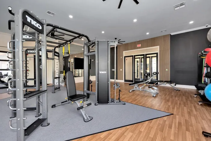 Fitness center with machines