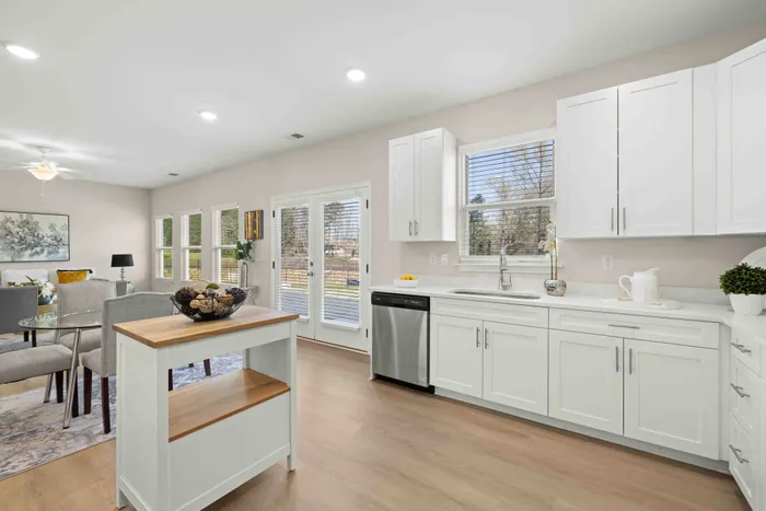 kitchen and dining area
