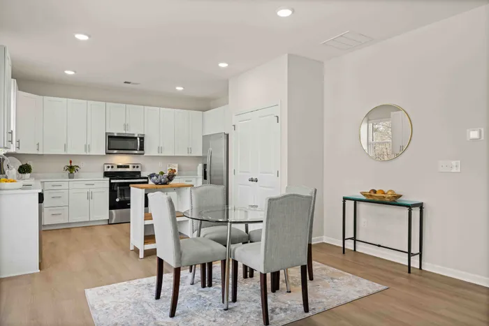 kitchen and dining area