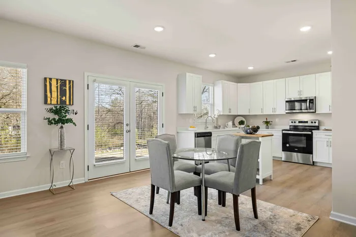 kitchen and dining area