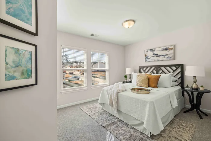 furnished bedroom with natural lighting