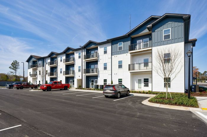 Exterior of apartment building