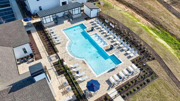 Drone photo of pool