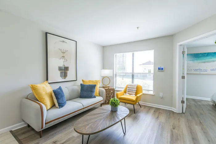 furnished living area of apartment home