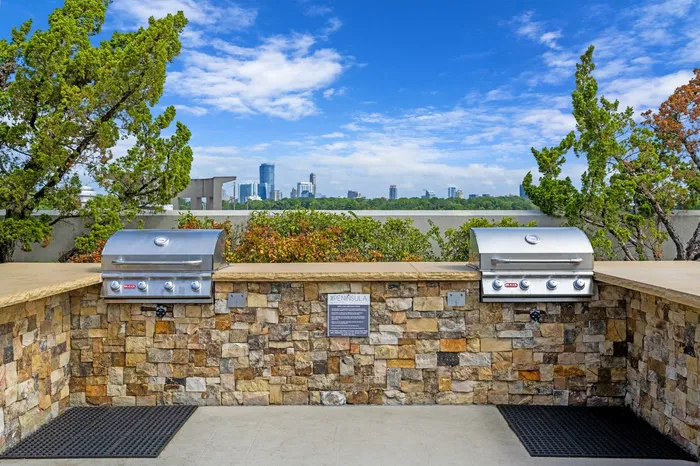 Community Grilling Area on Sunny Day