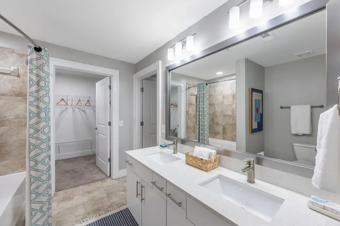 Furnished apartment bathroom