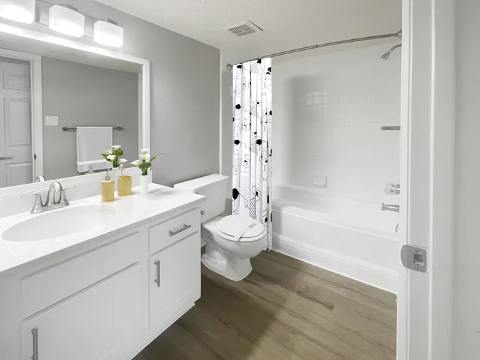 Bathroom with White Cabinets