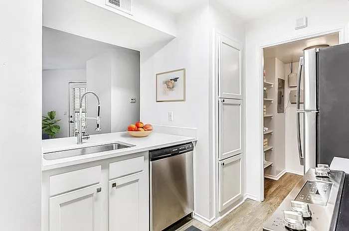 Kitchen with shelving