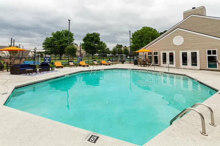 Pool photo on a cloudy day