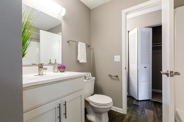 Bathroom with single vanity