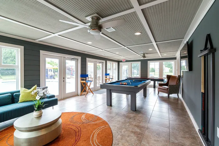 Clubroom with pool table