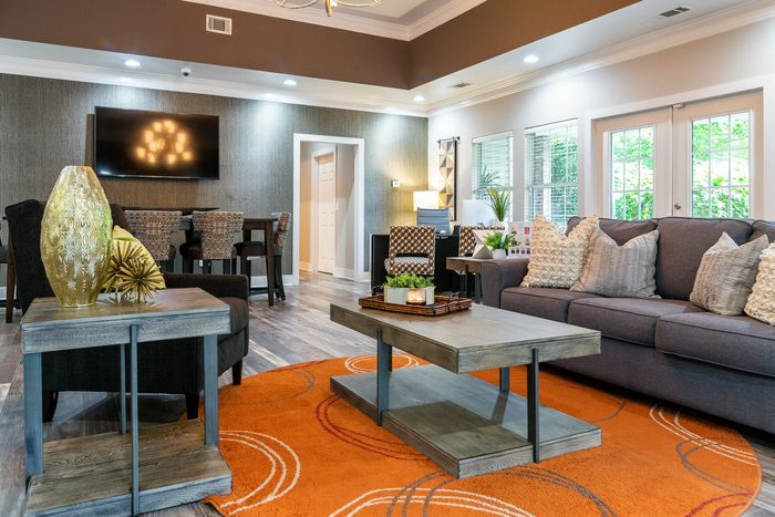 Clubhouse with couches and tables