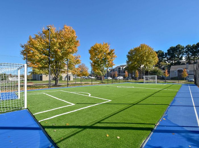 Sports court with tennis and soccer