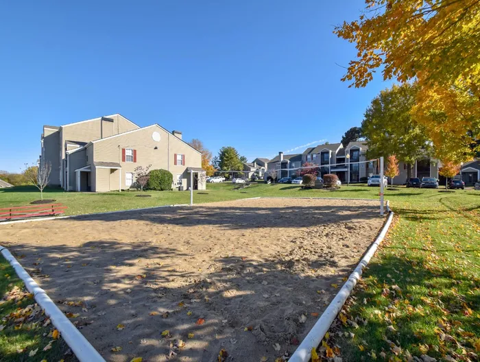Sand volleyball court