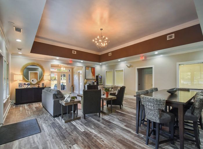 Clubhouse with couches and tables