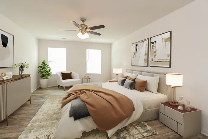 Rendering of primary bedroom