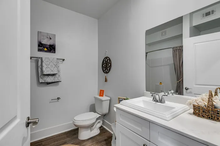 Guest bathroom at Paragon Luxury Apartments in Athens, GA