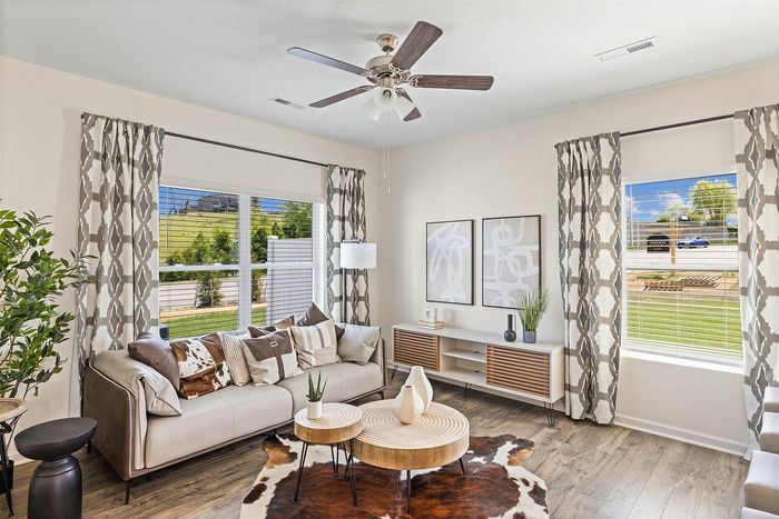 Living room with couch and coffee table