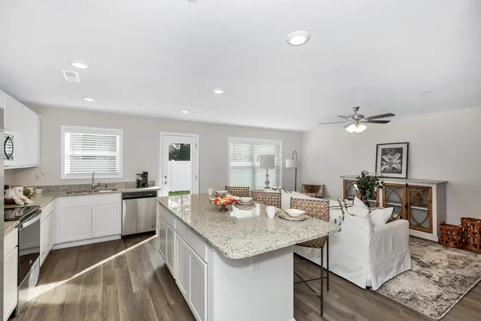 Kitchen and living room