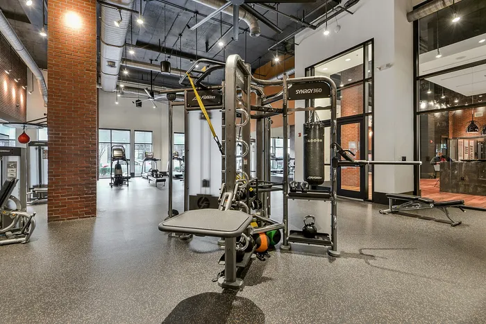 Fitness Center with free weights, machines and cardio equipment