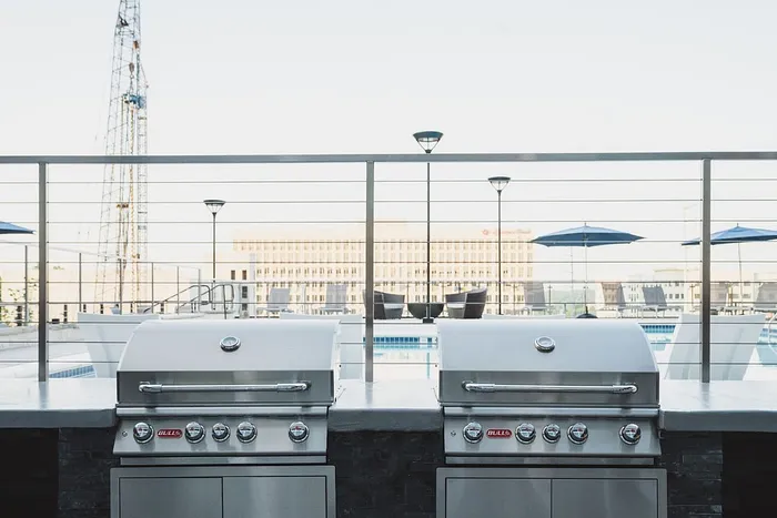 Outdoor grilling area