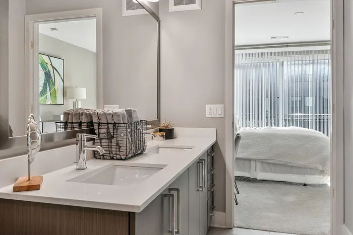 Bathroom with large double vanity