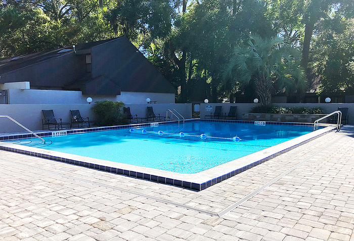 Swimming pool with sundeck