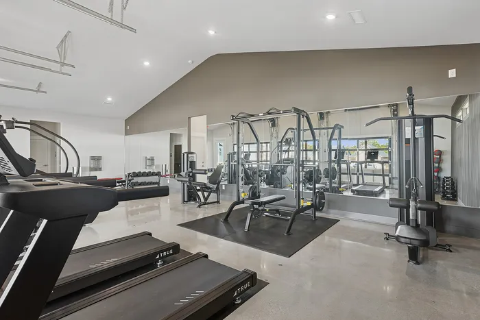 fitness center with running equipment