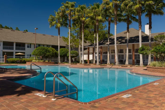 community pool and building exterior