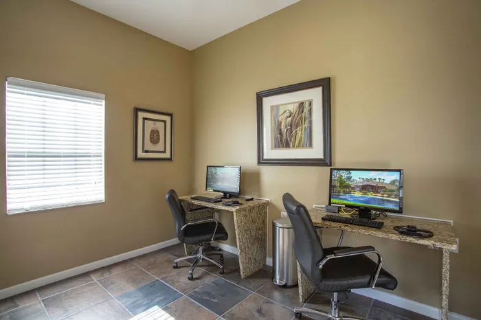 business center with computers
