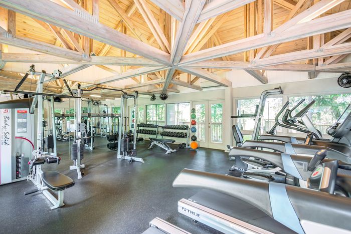 fitness center with cardio and free weights