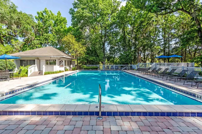 sparkling community pool