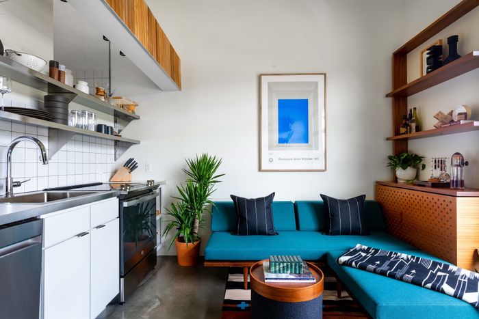 kitchen next to living space