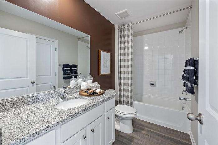 furnished bedroom in townhome
